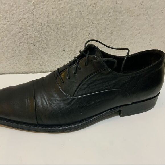 Bruno Magli Men’s Size 7.5 M  Black  Cap Toe Oxford Dress Shoe -Italy main image 11